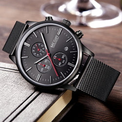 Stainless Steel Sport Watch Men's Wrist Watches Clock Men